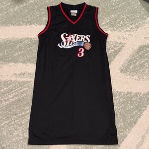 Reebok Sixers Iverson 3 Black Basketball Jersey